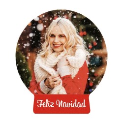 Imán Personalizado Bola Roja Nieve 14414