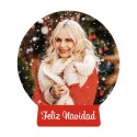 Imán Personalizado Bola Roja Nieve 14414