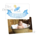 Tarjeta PVC chupete azul