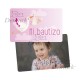 Tarjeta PVC cigüeña rosa