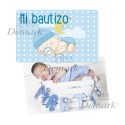 Tarjeta PVC bebé azul
