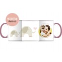 Taza con Foto "Te Quiero Mamá" elefantes