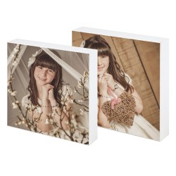 Taco madera Blanco Personalizado 2 Caras