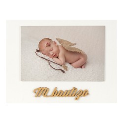 Marco madera personalizado Mi bautizo