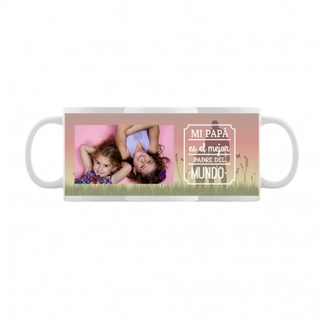 Taza con foto blanca Día del Padre Diseño 1